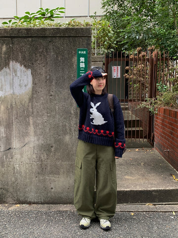 Efund Rabbit Round Wool Knit